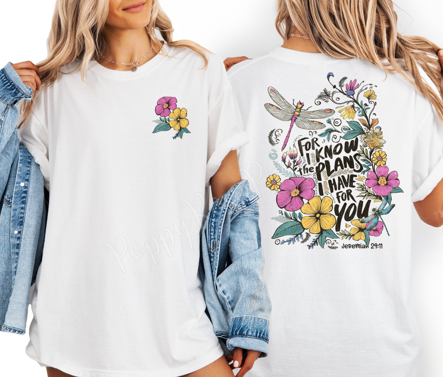 For I Know the Plans Front & Back Comfort Colors Shirt