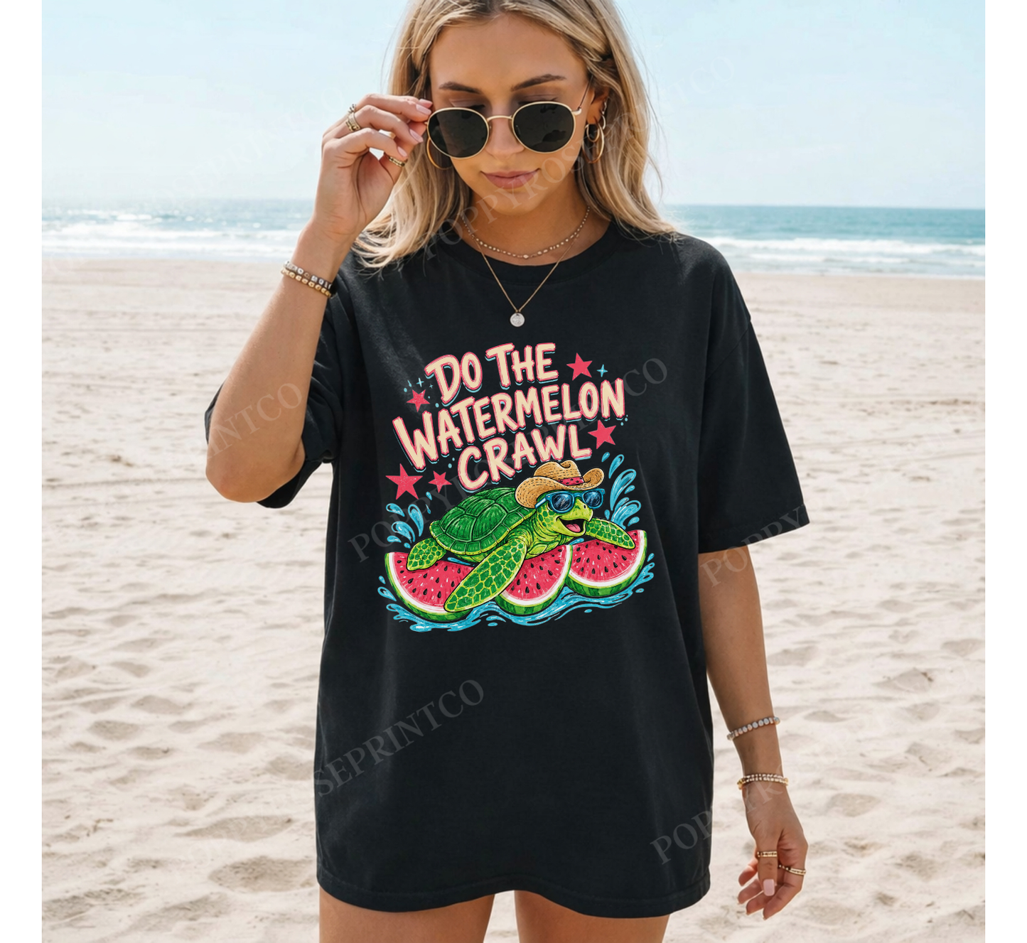 Watermelon Crawl Comfort Colors Shirt