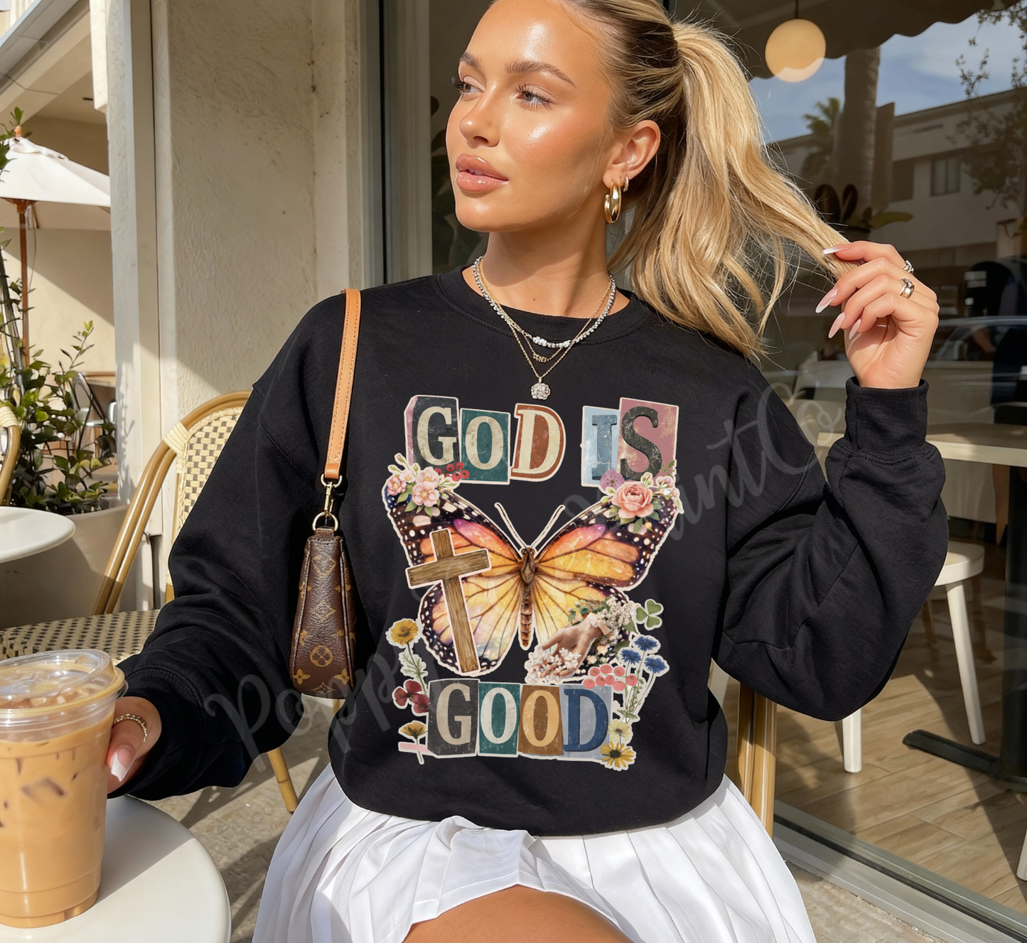 God is Good Butterfly Sweatshirt