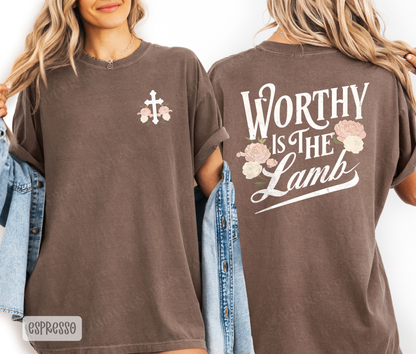Worthy is The Lamb Comfort Colors Shirt