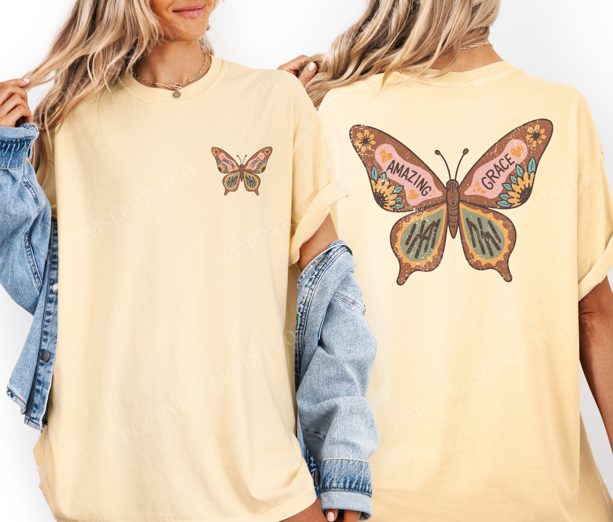 Amazing Grace Butterfly Comfort Colors Shirt