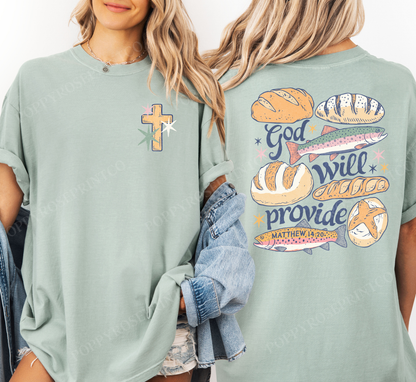 God will Provide Comfort Colors Shirt