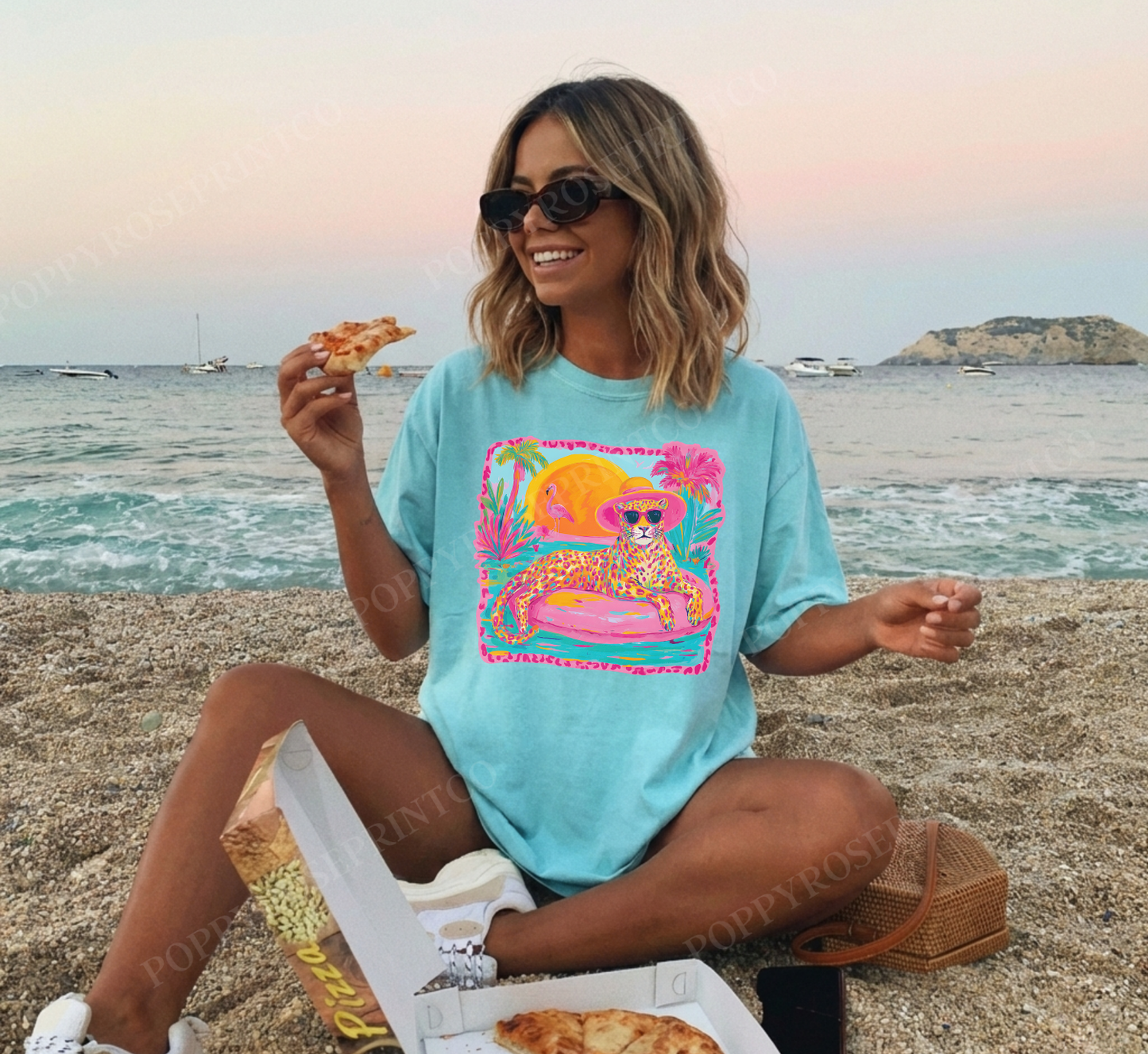 Neon Leopard Comfort Colors Tshirt