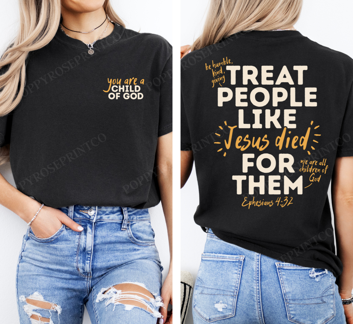 Treat People Like Jesus Died Comfort Colors Shirt
