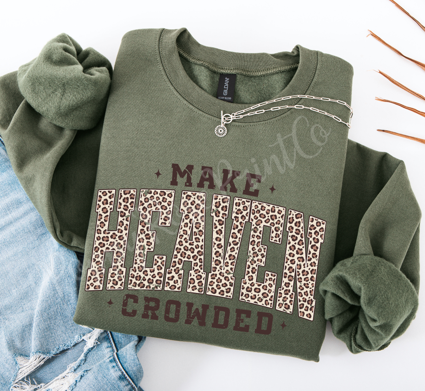 Make Heaven Crowded Leopard Sweatshirt