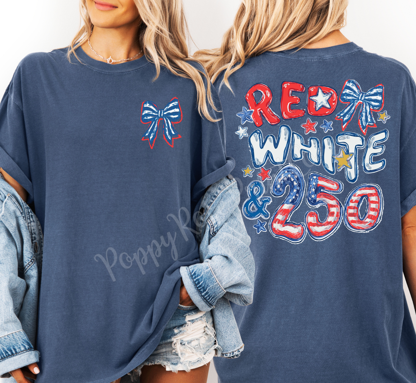 Red White & 250 Comfort Colors Shirt