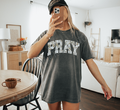 Camo Pray Comfort Colors Shirt