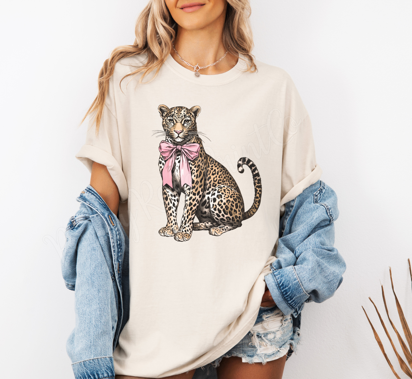 Coquette Leopard Comfort Colors Shirt