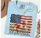 Painted Floral Flag Shirt Comfort Colors