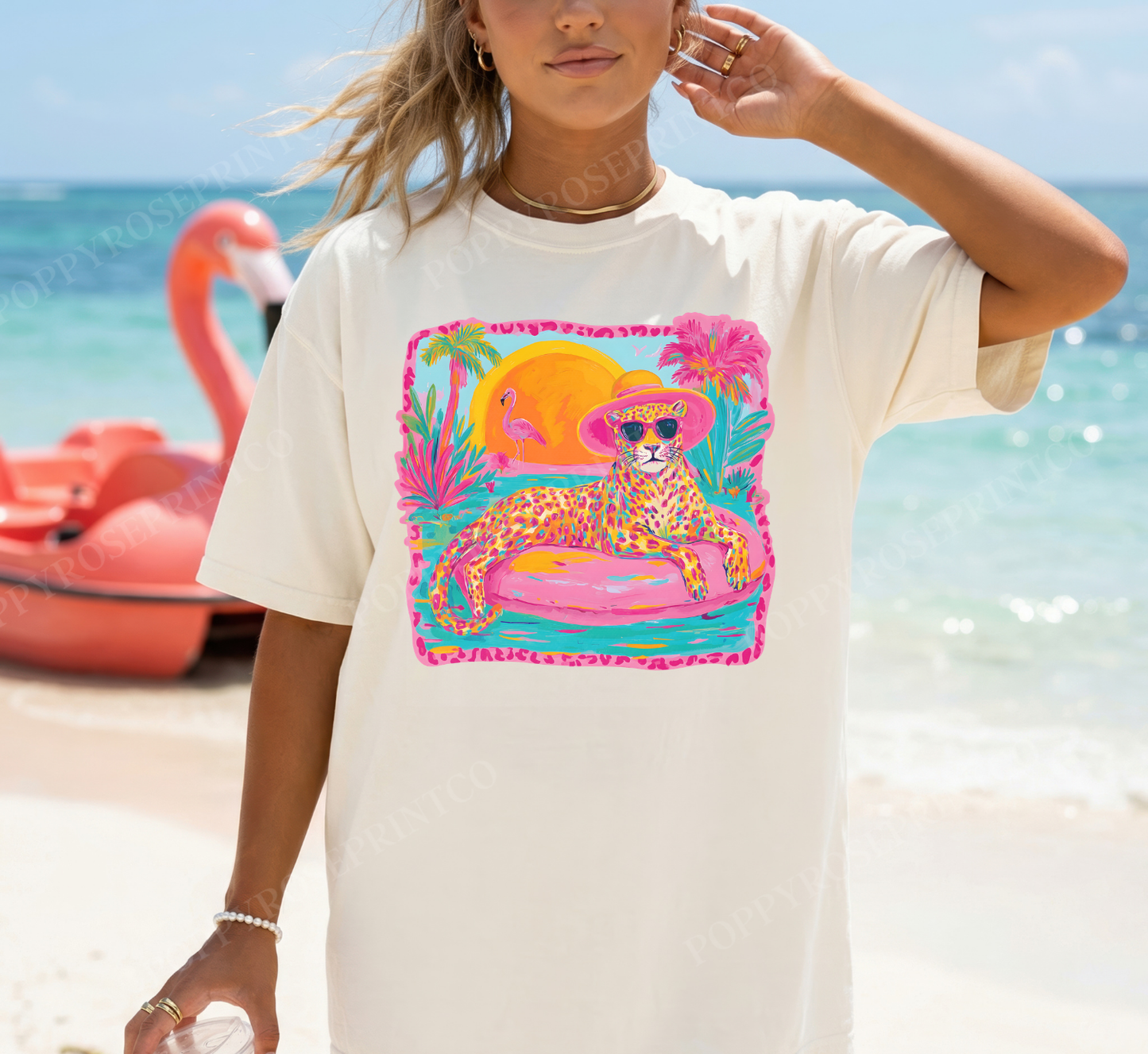 Neon Leopard Comfort Colors Tshirt