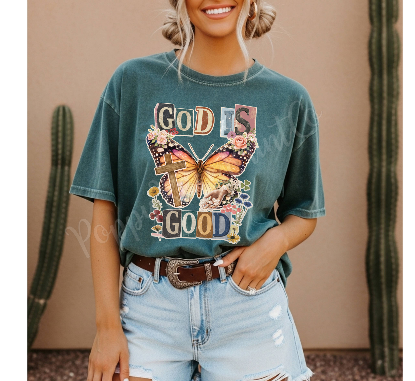 God is Good Butterfly Comfort Colors Shirt