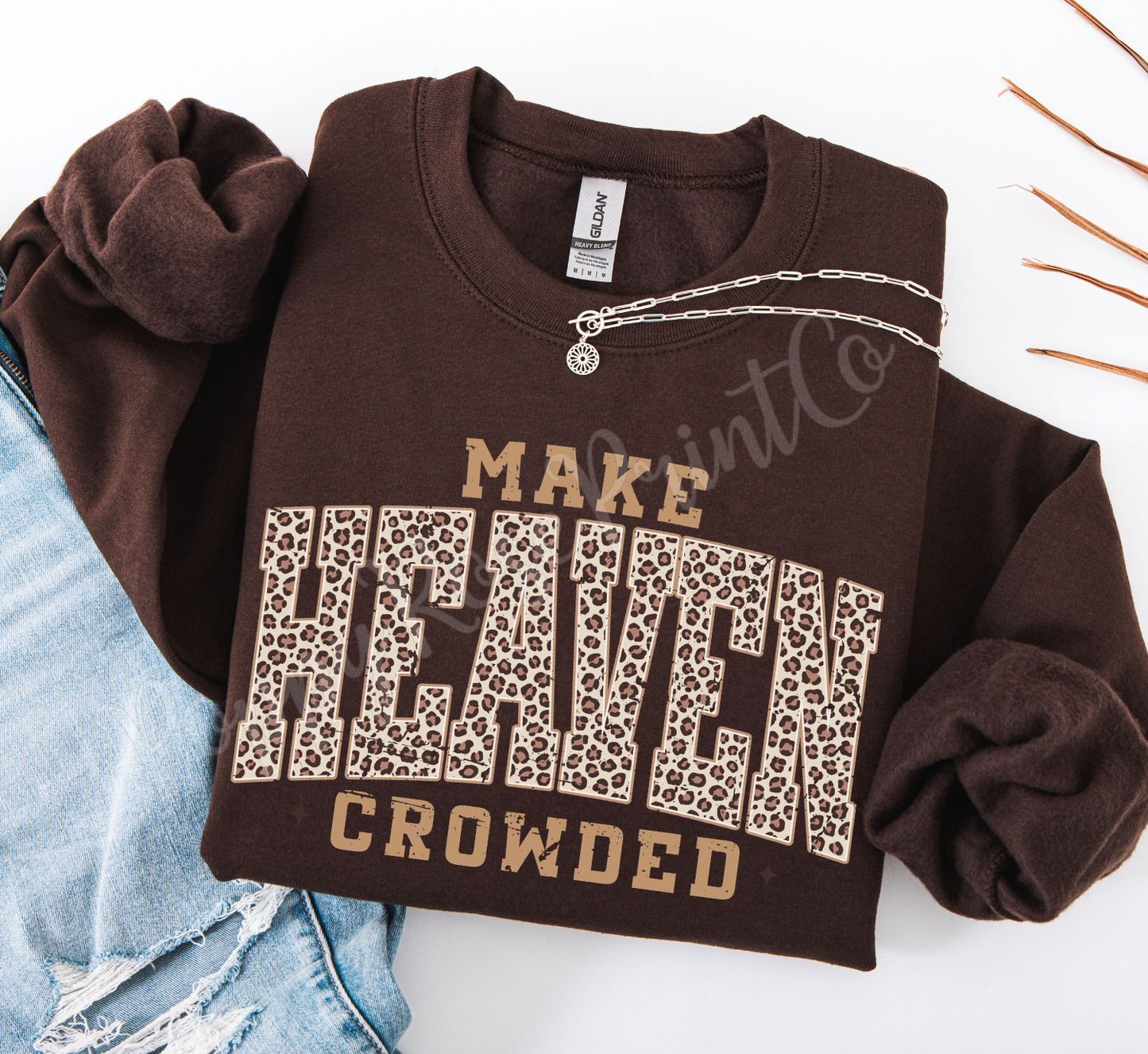 Make Heaven Crowded Leopard Sweatshirt