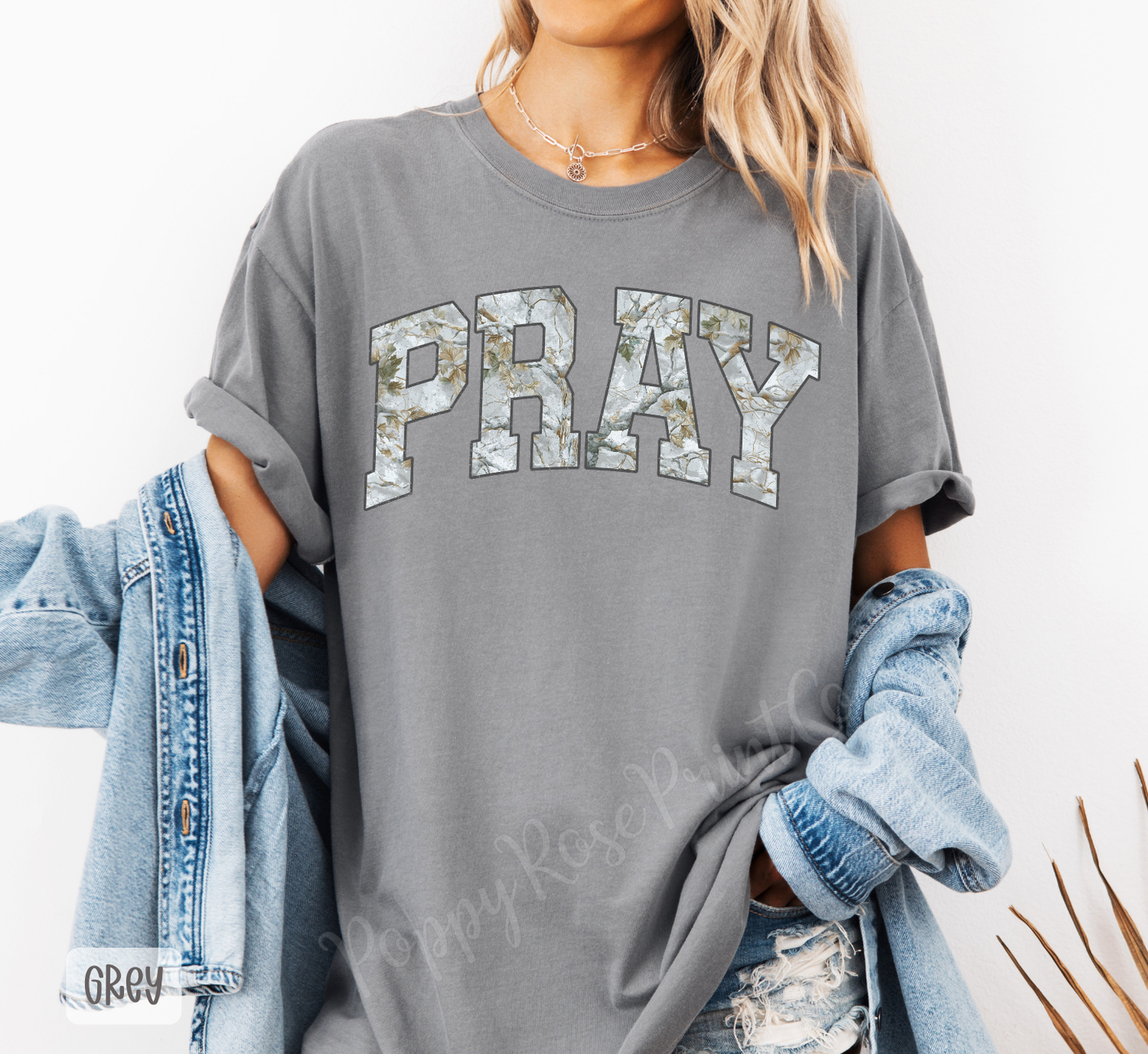 Camo Pray Comfort Colors Shirt