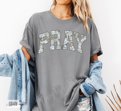 Camo Pray Comfort Colors Shirt