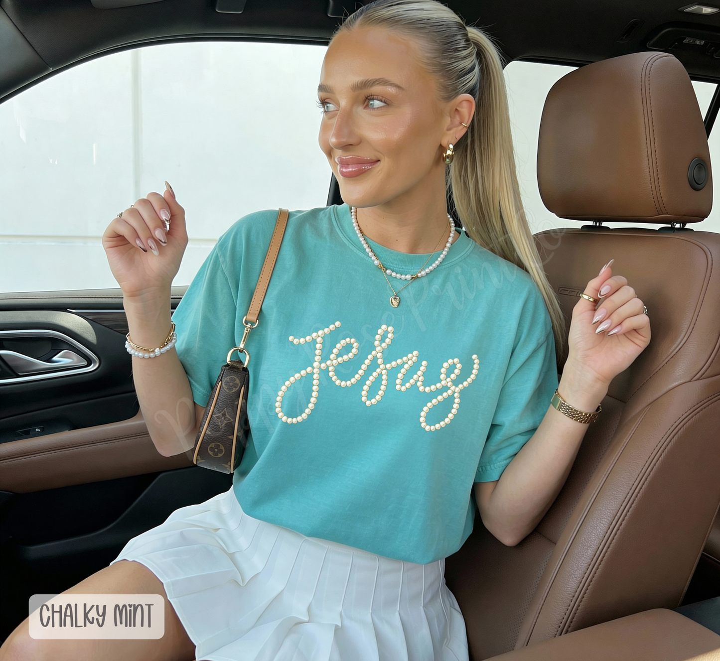 Faux Pearl Jesus Comfort Colors Shirt
