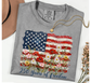 Painted Floral Flag Shirt Comfort Colors