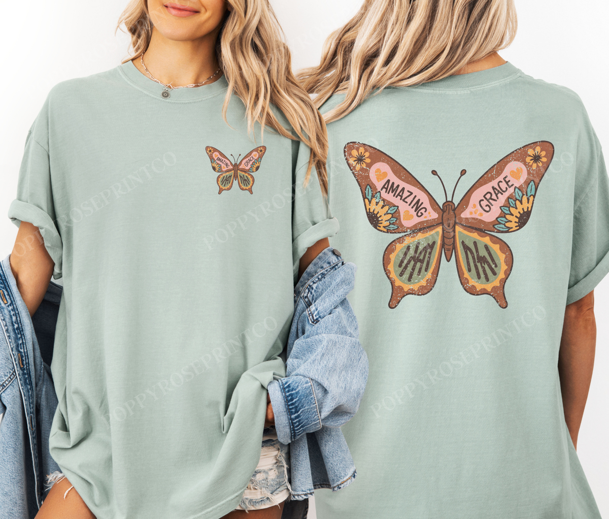 Amazing Grace Butterfly Comfort Colors Shirt