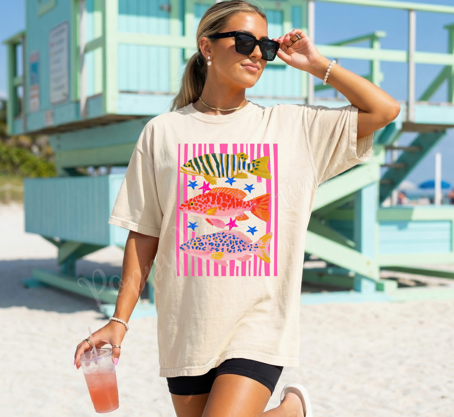 Preppy Fish Trio Comfort Colors Shirt