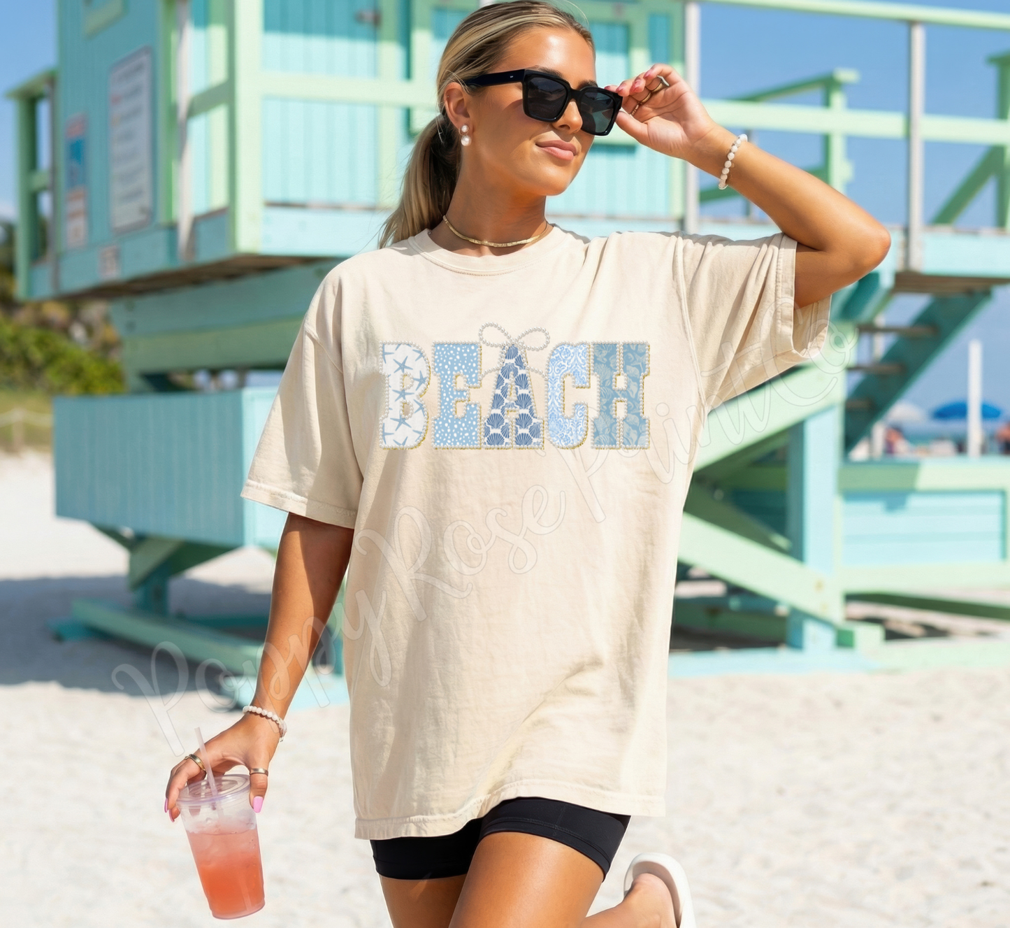 Faux Pearl Beach Shirt Comfort Colors