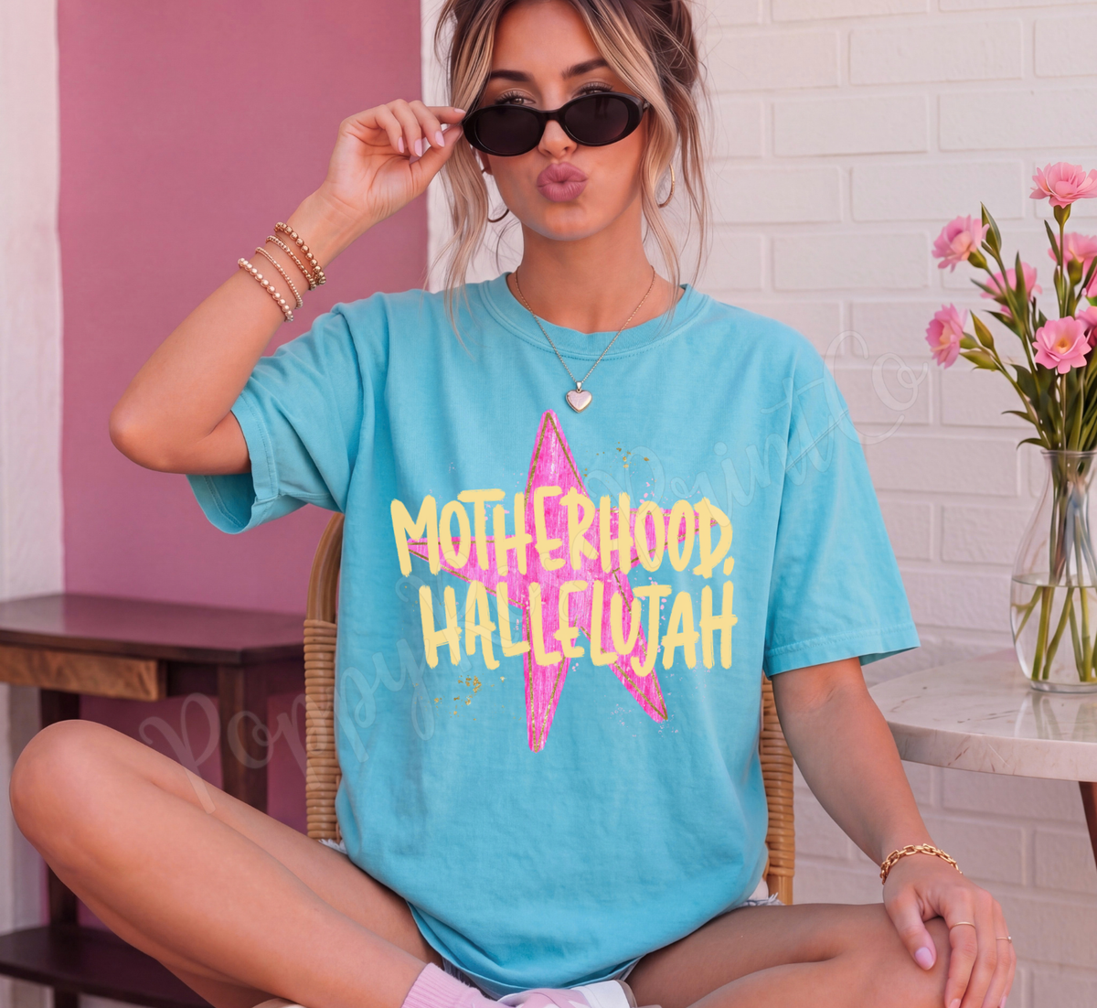 Motherhood, Hallelujah Comfort Colors Shirt