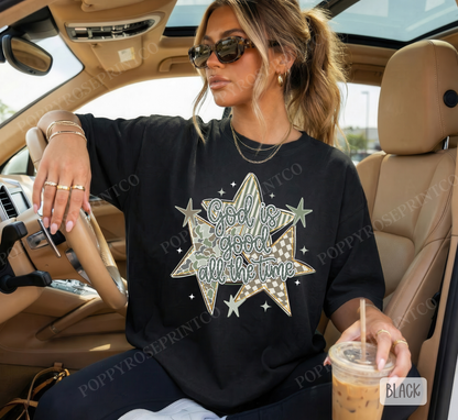 Camo God is God Stars Comfort Colors Shirt