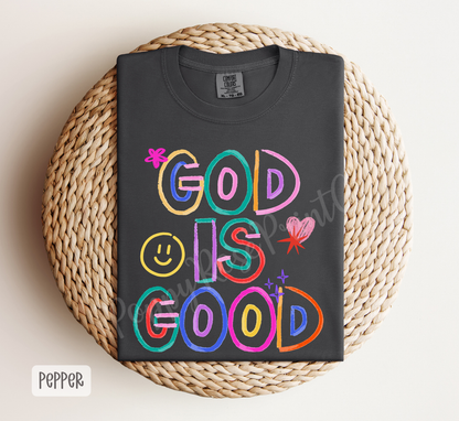 Neon God is Good Comfort Colors Shirt