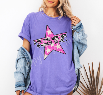 Stars Made to Worship Comfort Colors Shirt