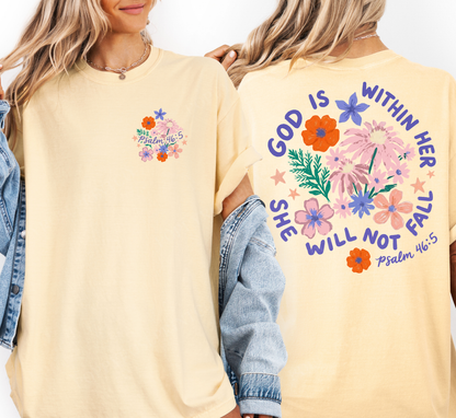 God is Within Her Comfort Colors Shirt