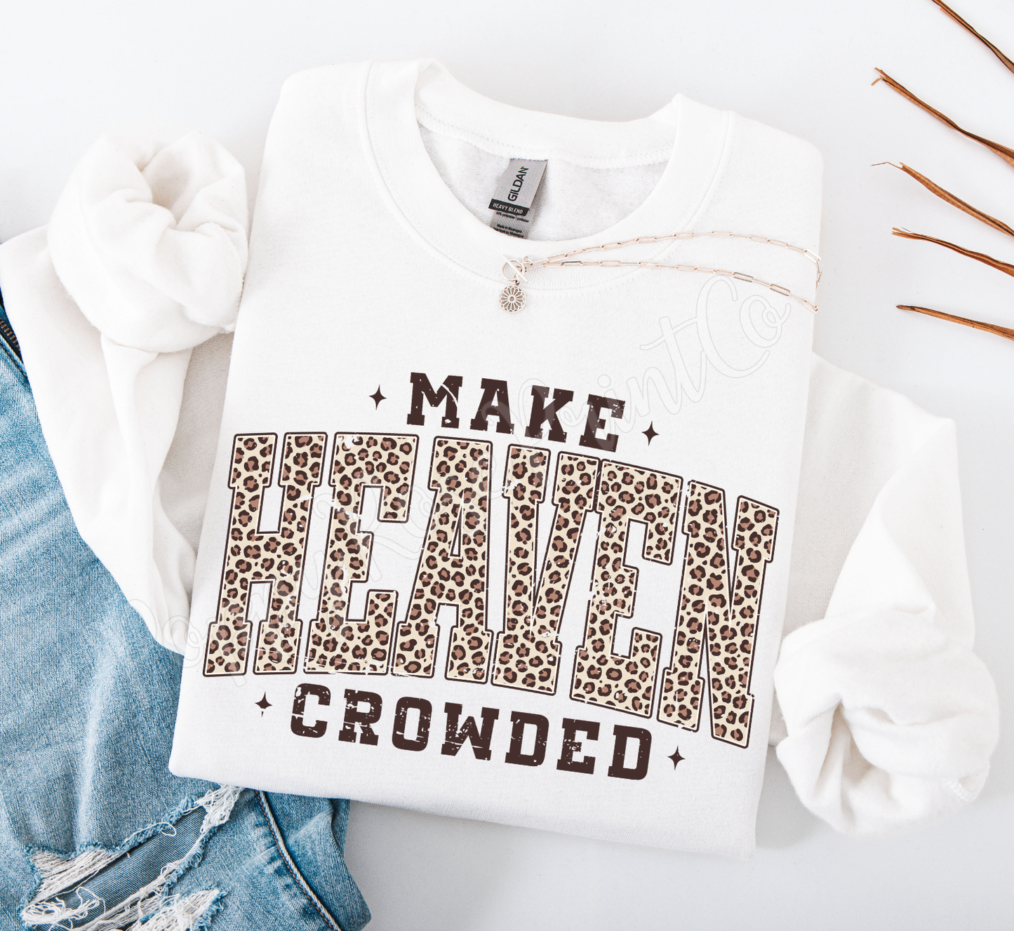 Make Heaven Crowded Leopard Sweatshirt