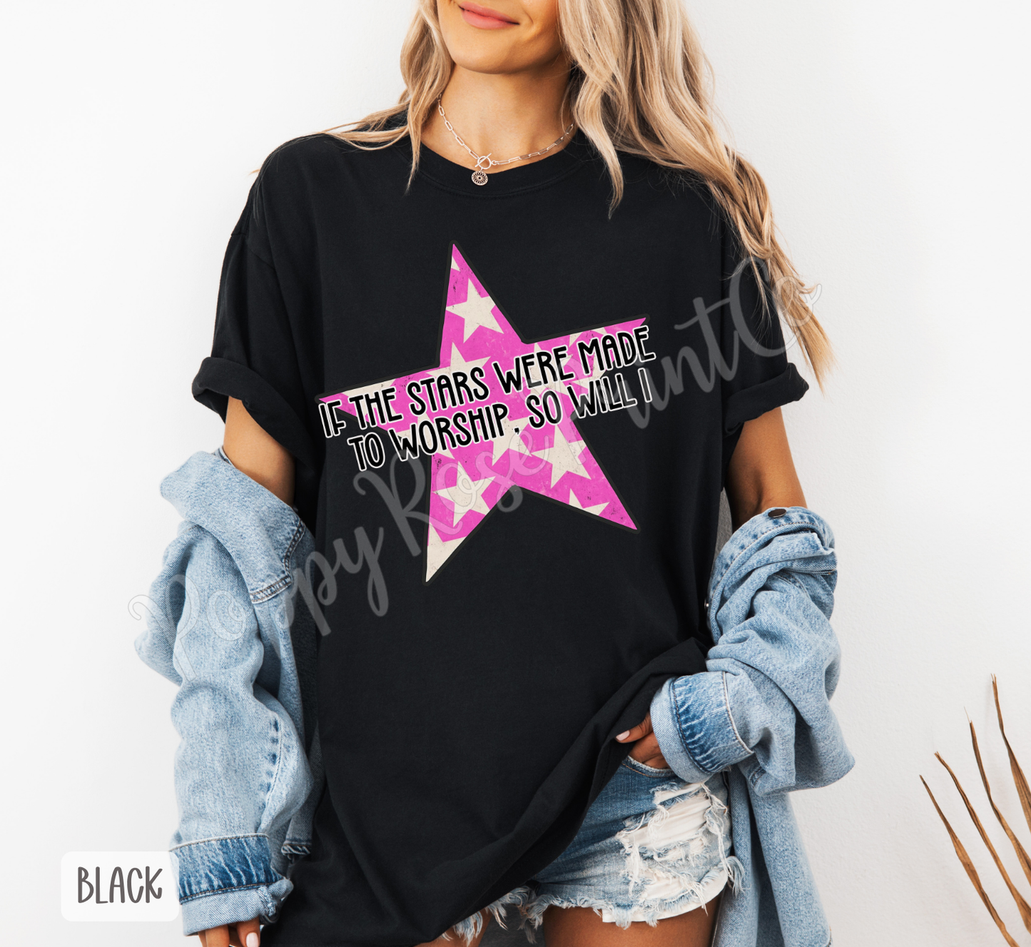 Stars Made to Worship Comfort Colors Shirt
