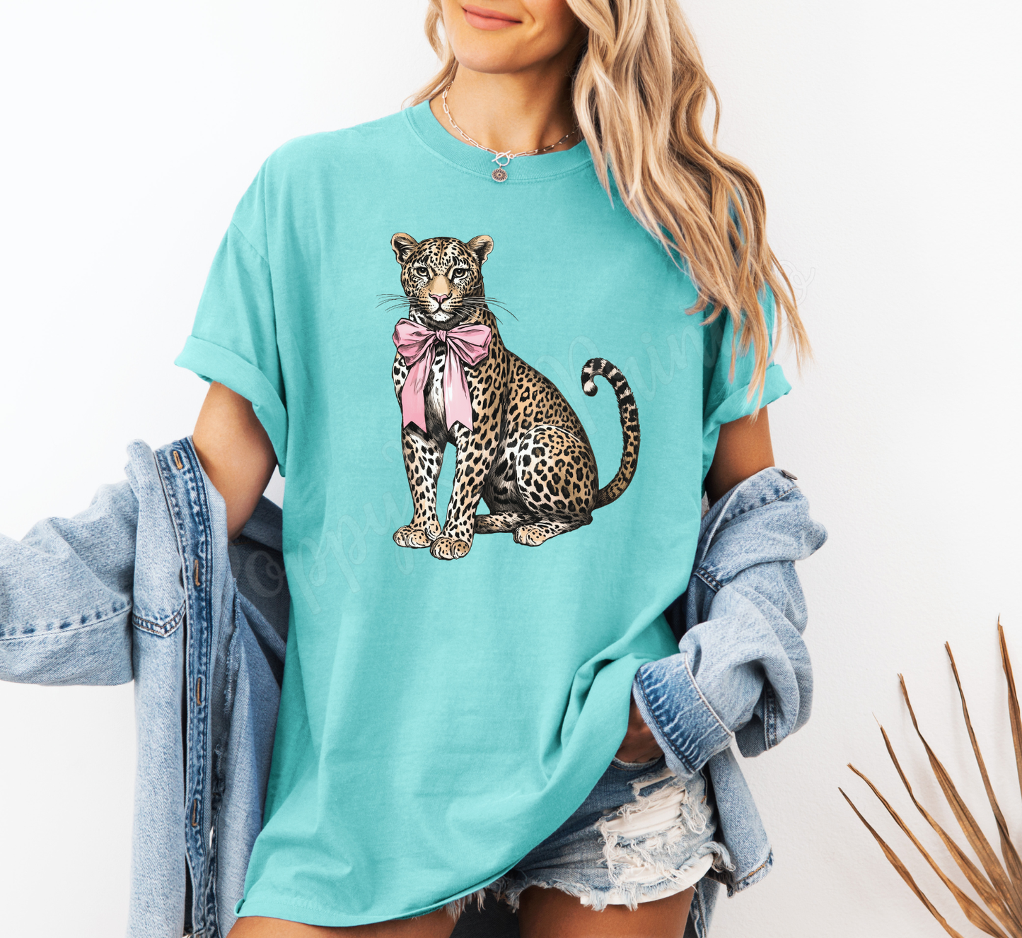 Coquette Leopard Comfort Colors Shirt