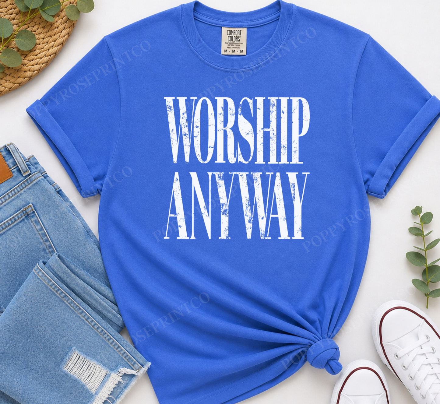 Worship Anyway Comfort Colors Shirt