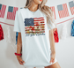Painted Floral Flag Shirt Comfort Colors