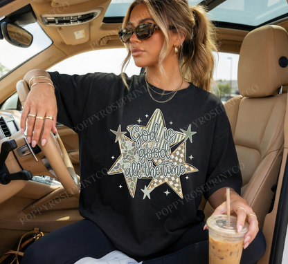 Camo God is God Stars Comfort Colors Shirt