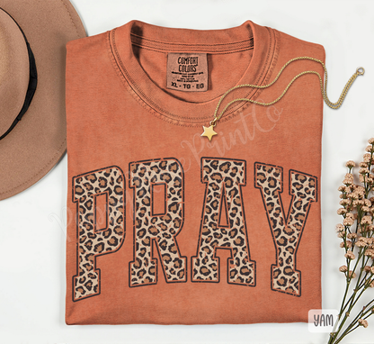 Leopard Pray Comfort Colors Shirt