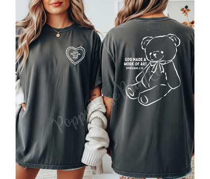 You're Pretty and Smart Bear Front & Back Shirt Comfort Colors
