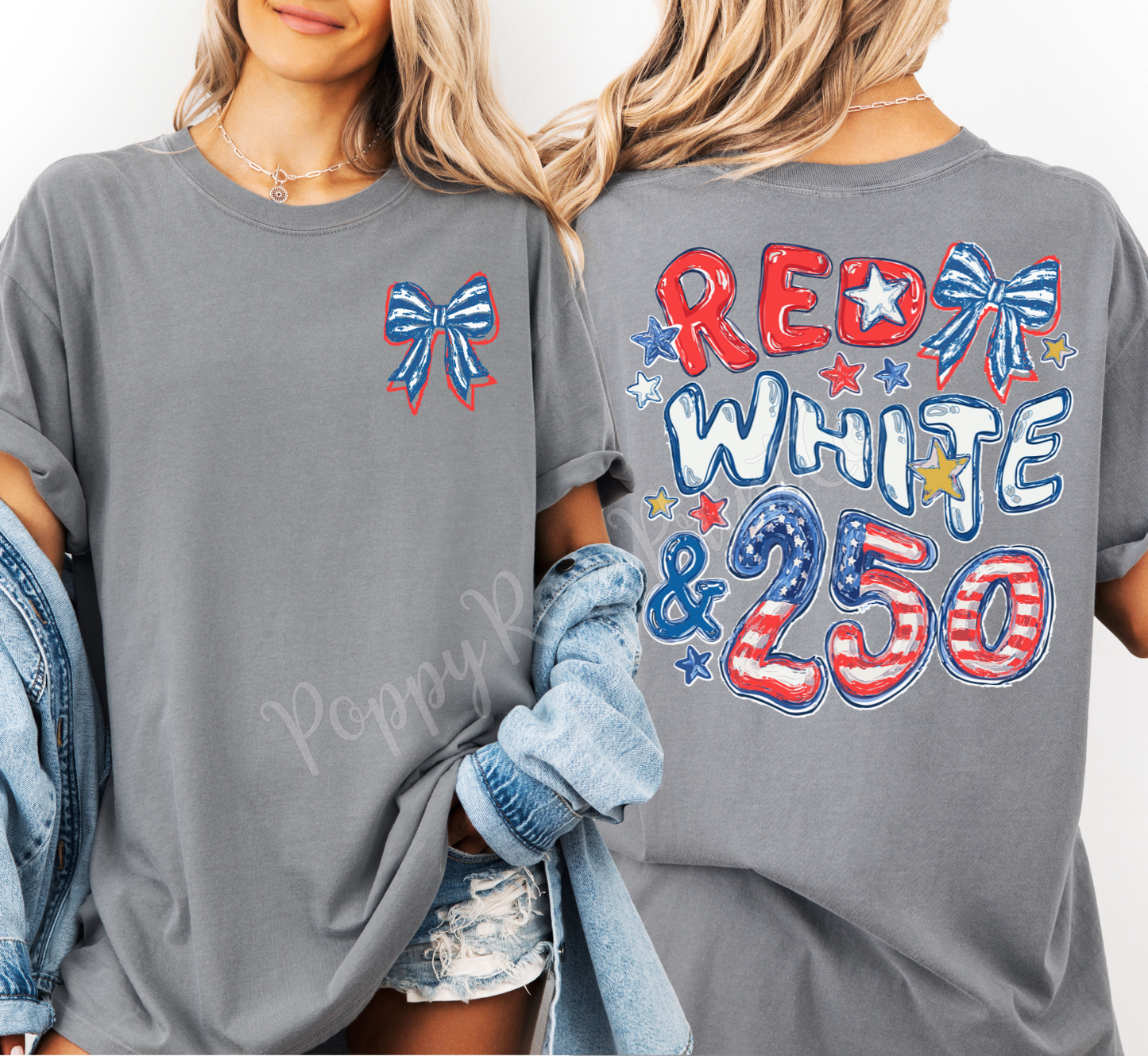 Red White & 250 Comfort Colors Shirt