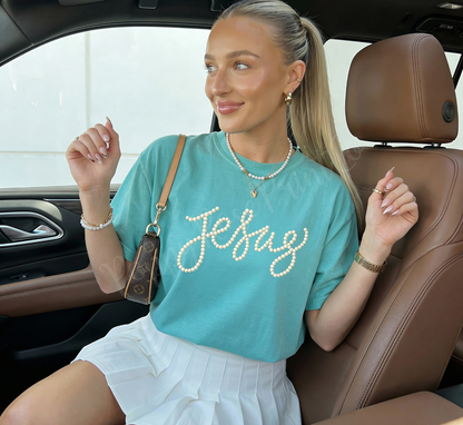 Faux Pearl Jesus Comfort Colors Shirt