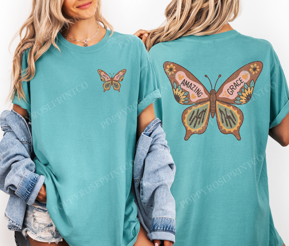 Amazing Grace Butterfly Comfort Colors Shirt