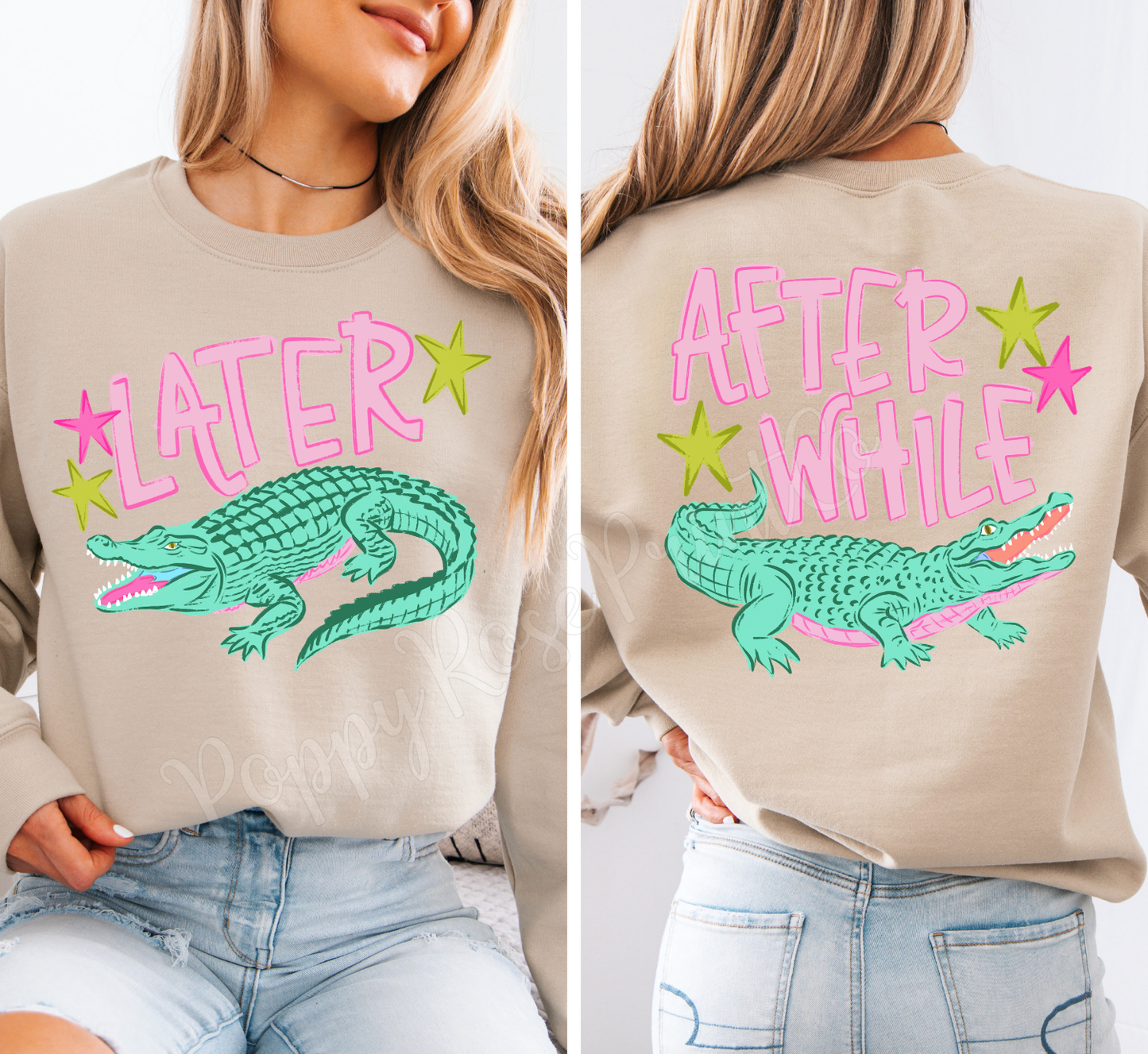Preppy Later Gator Front & Back Sweatshirt