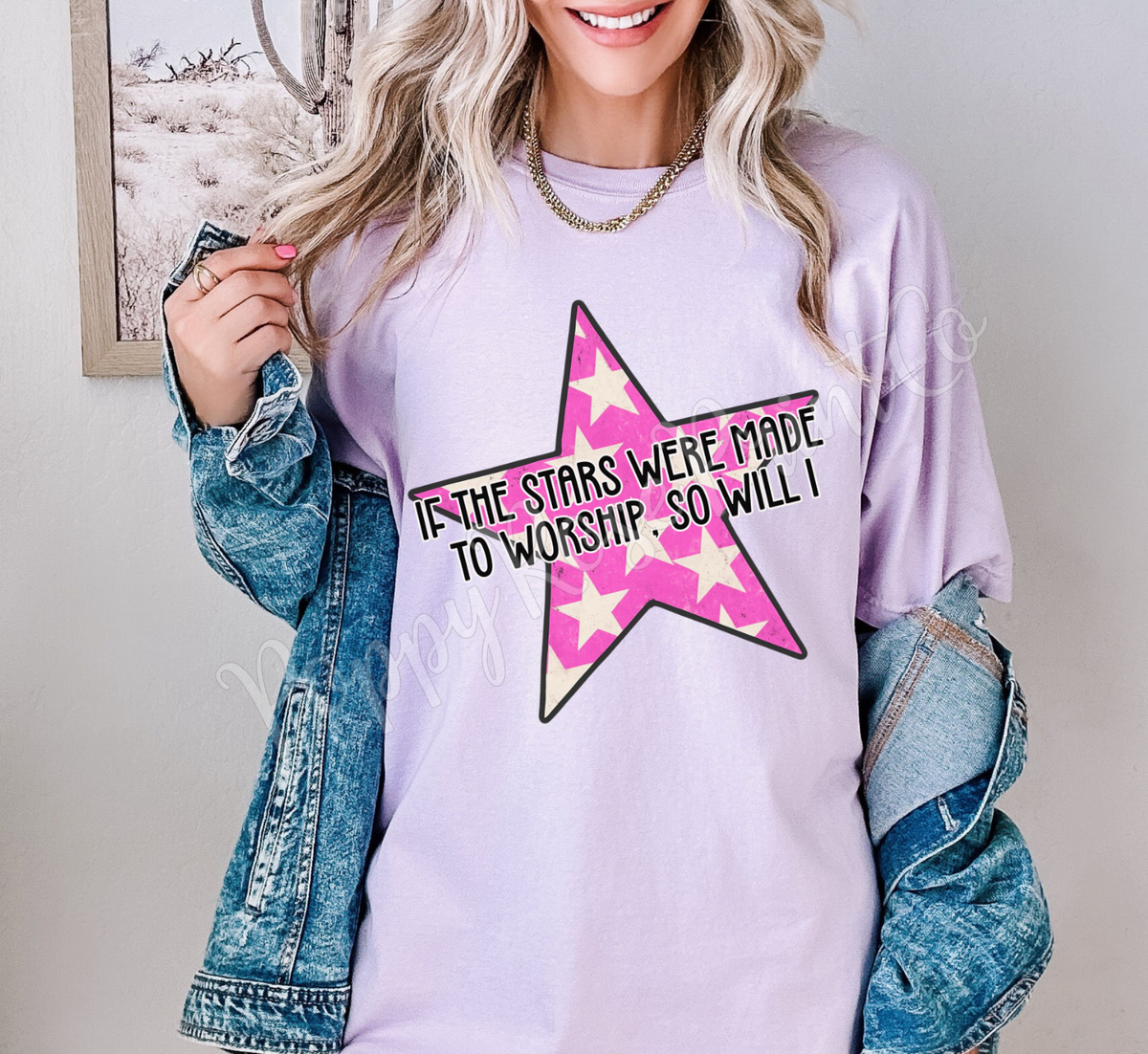 Stars Made to Worship Comfort Colors Shirt