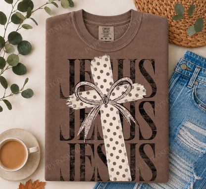 Polka Dot Cross Comfort Colors Shirt