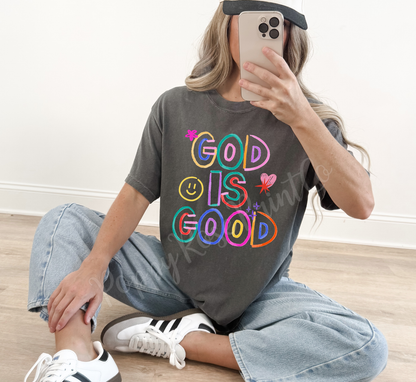 Neon God is Good Comfort Colors Shirt