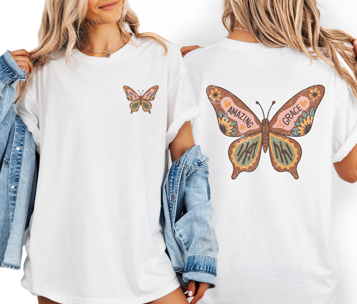 Amazing Grace Butterfly Comfort Colors Shirt