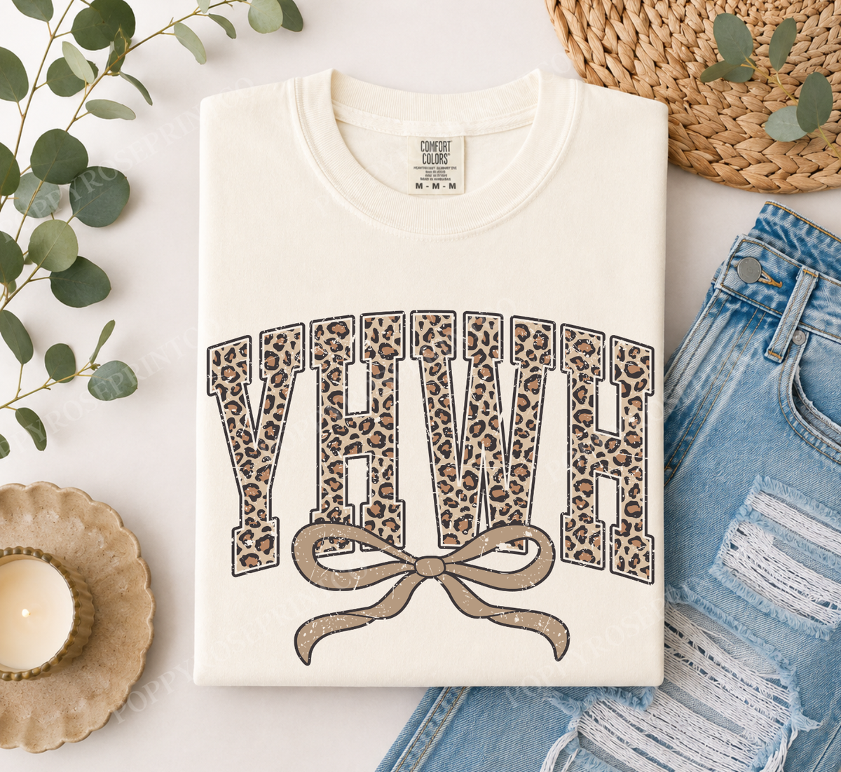 Leopard YHWH Comfort Colors Shirt