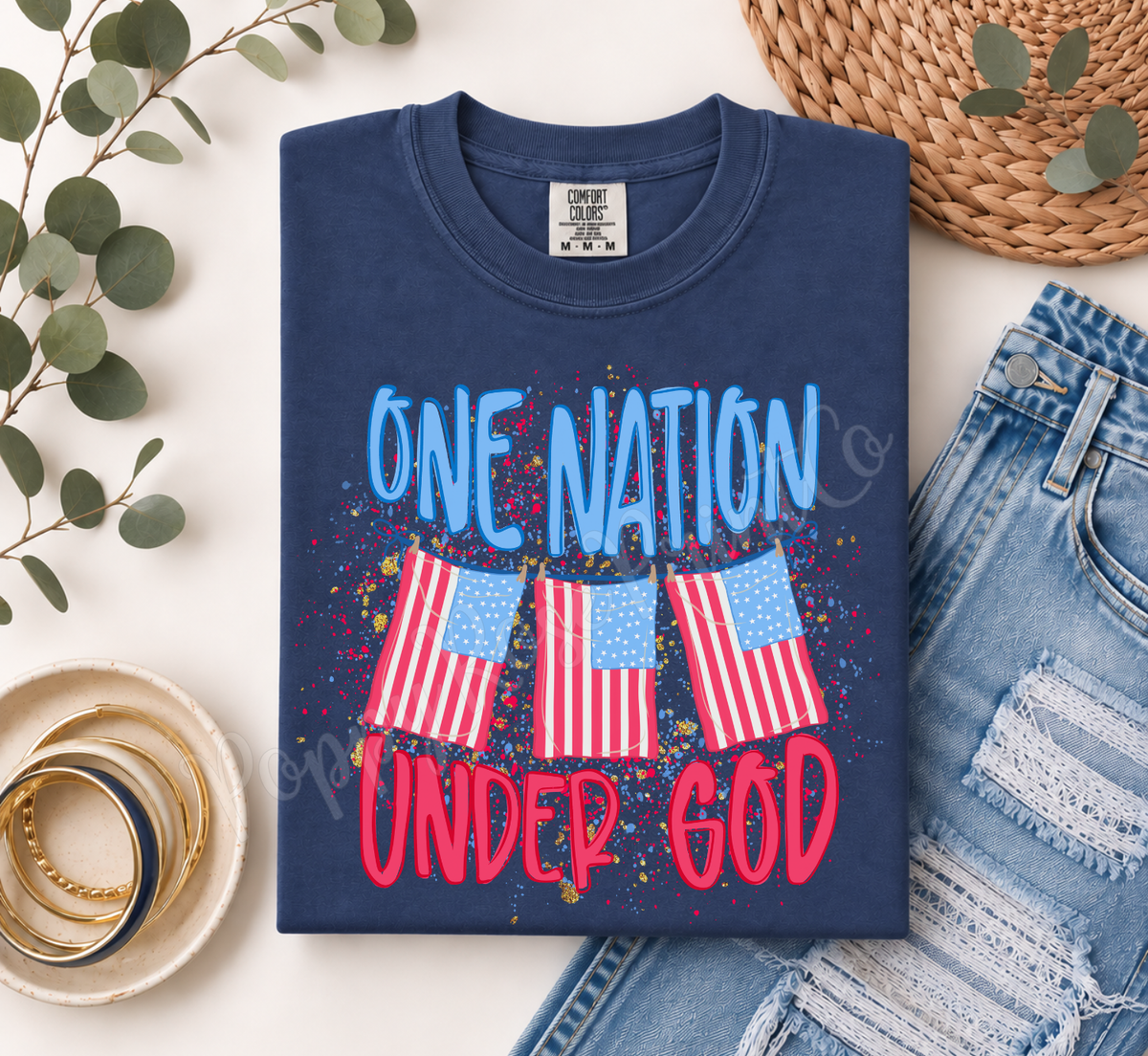 One Nation Under God Comfort Colors Shirt