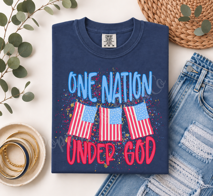 One Nation Under God Comfort Colors Shirt