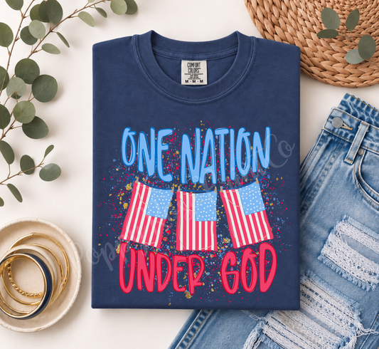 One Nation Under God Comfort Colors Shirt