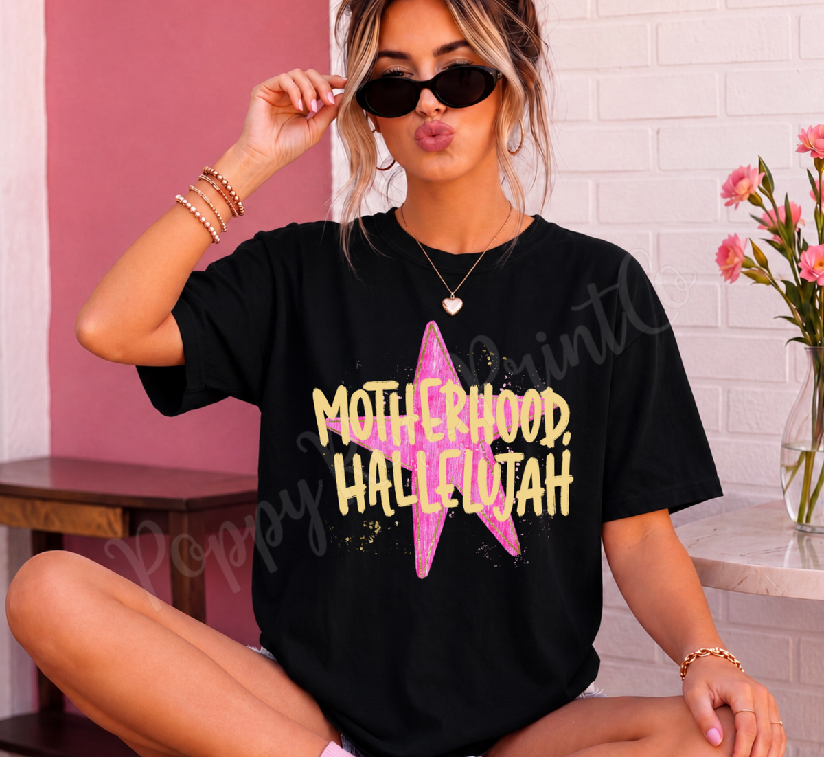 Motherhood, Hallelujah Comfort Colors Shirt