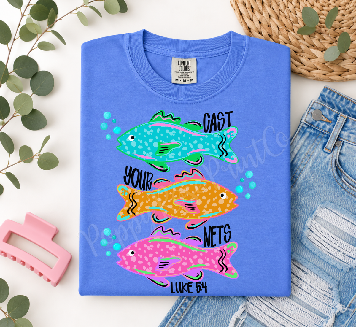 Cast Your Nets Comfort Colors Shirt